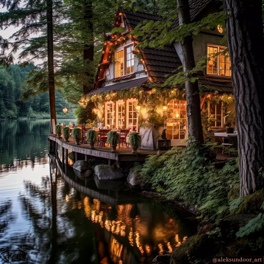 Aleksundoor Art Instagram On Pinno Cozy Forest House Foll