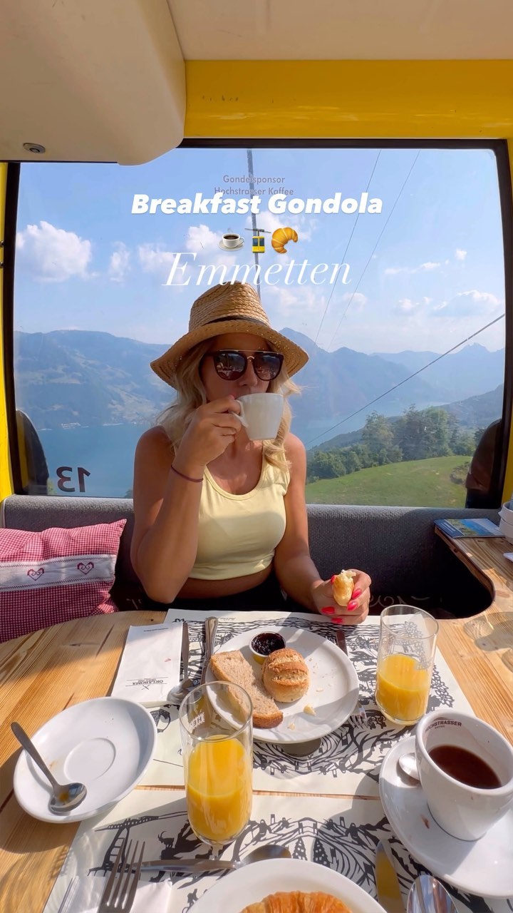 Switzerland Explores Instagram On Pinno Breakfast Gondola In Emmetten