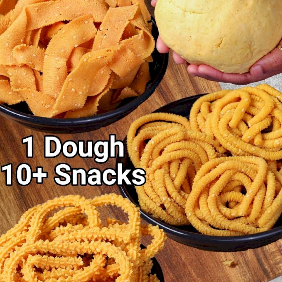 hebbars.kitcheninstagram on Pinno 10+ diwali snacks with 1 dough full