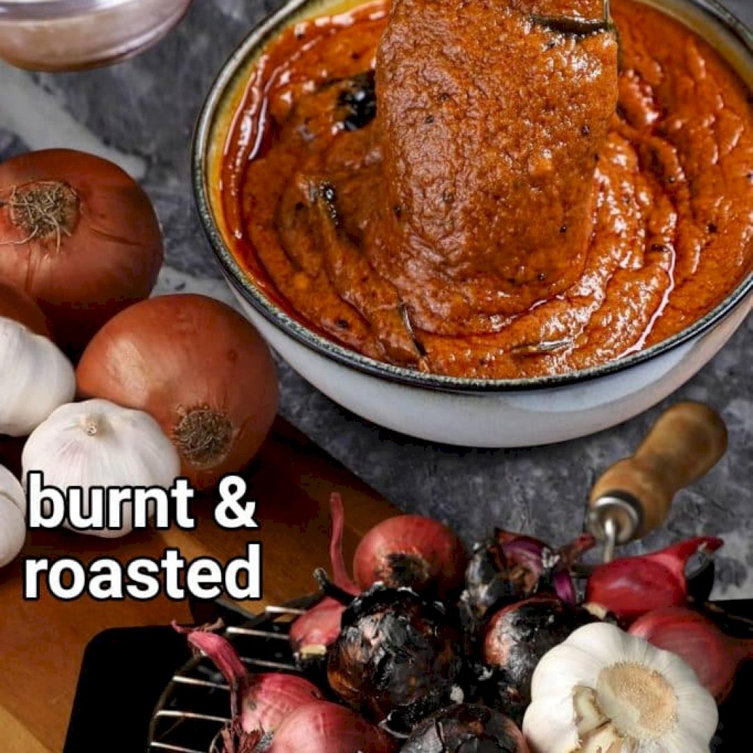 hebbars.kitcheninstagram on Pinno burnt onion chutney recipe full