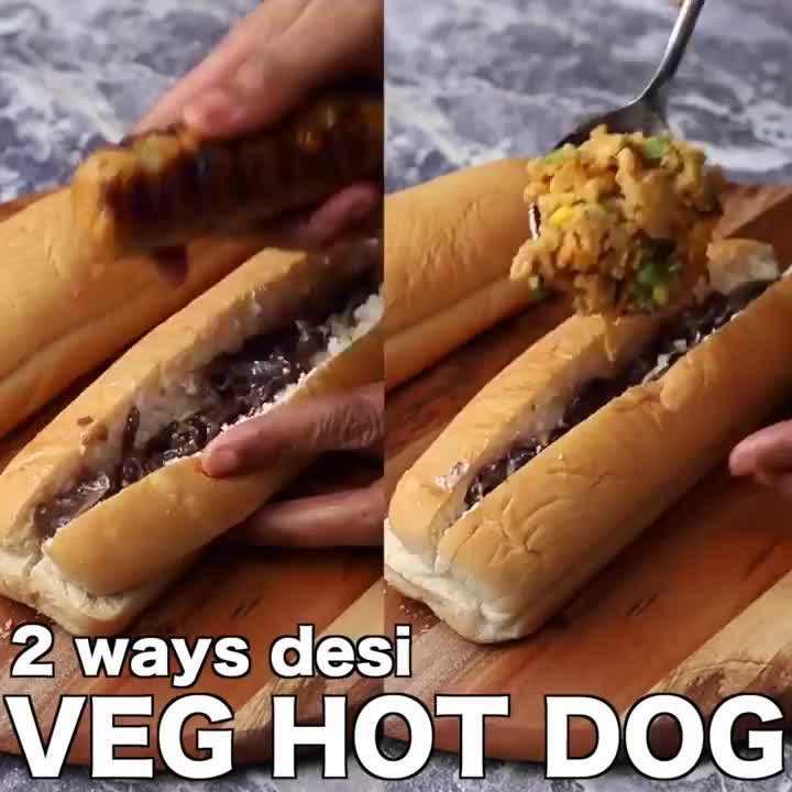 hebbars.kitcheninstagram on Pinno hot dog recipes 2 ways desi veg