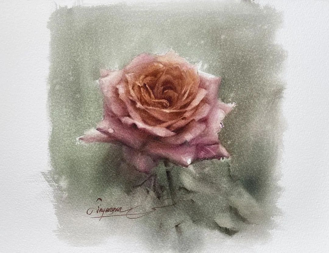 watercolor.masters@instagram on Pinno: Marvelous painting by @lingungun .art@ins...