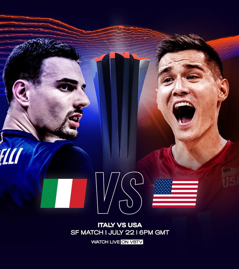 volleyballnationsleague@instagram on Pinno ITALY 🇮🇹 🆚 🇺🇸 USA Last time they met in...