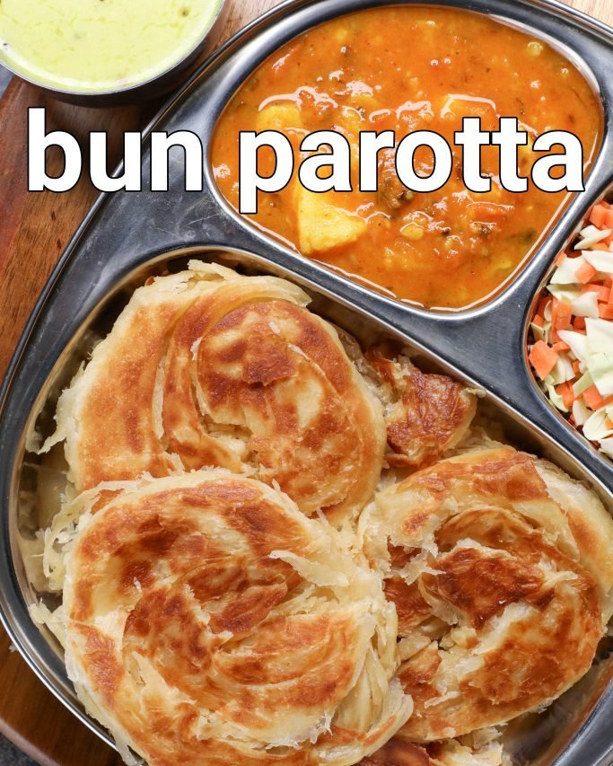 hebbars.kitchen@instagram on Pinno: bun parotta recipe - madurai bun  paratha...