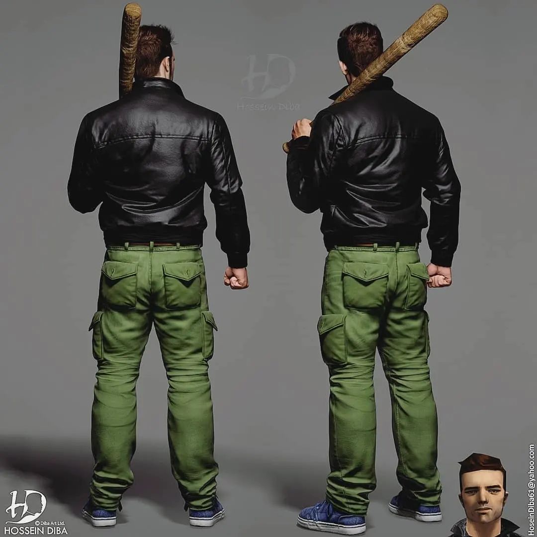 GTA III Claude Remastered - 3D Model of Claude (Real Time) - Next Gen  Graphics 