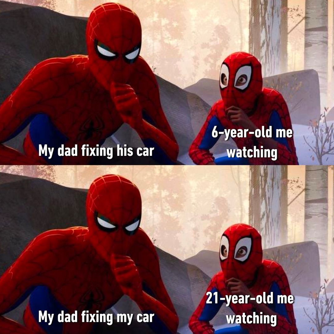 9gag@instagram on Pinno: No differences - #dad #adulting #spiderm...