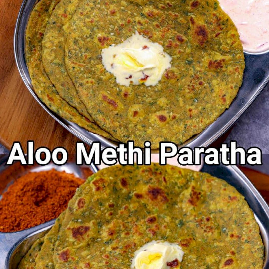 hebbars.kitcheninstagram on Pinno Aloo Methi Paratha Recipe Aalu