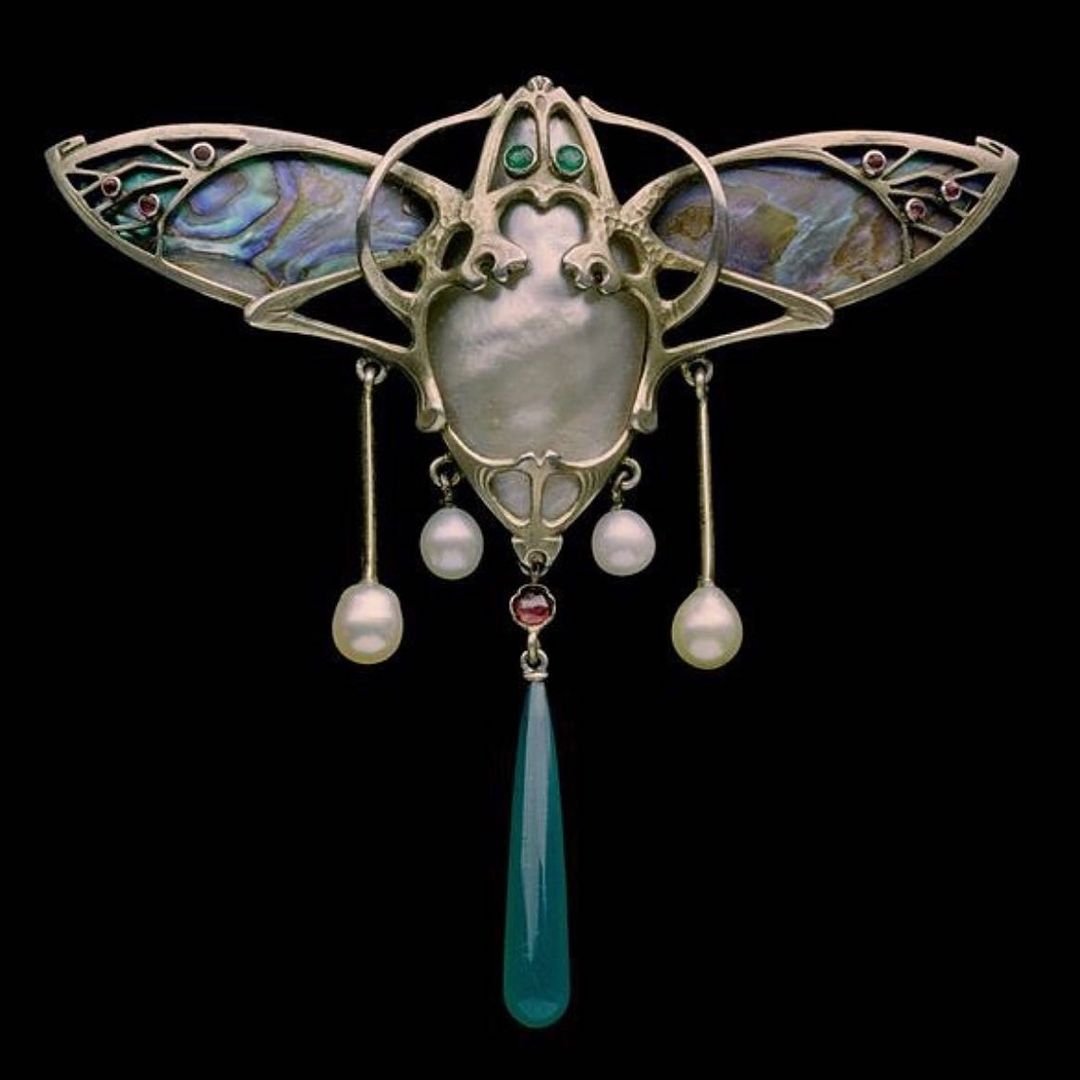 Pendentif Verre Art Nouveau Carpes - Période 1910-1930 Style Lalique/Argy-Rousseau - 67mm